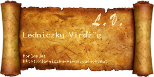 Ledniczky Virág névjegykártya