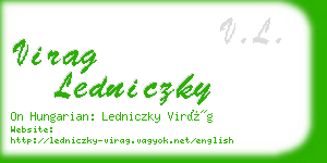 virag ledniczky business card